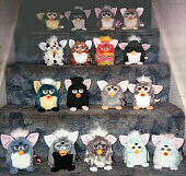 My Furbys on the stairs